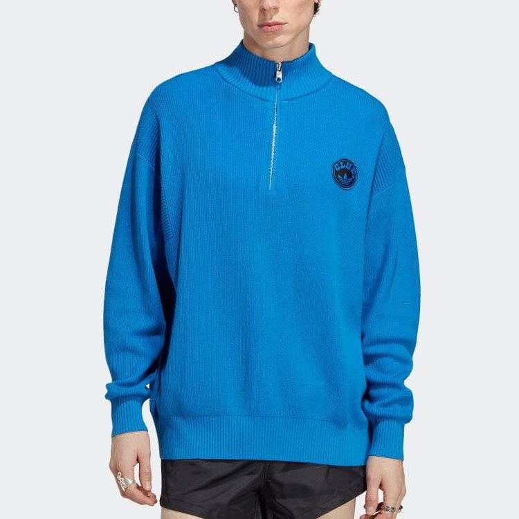adidas Originals Logo Patch Sweater 'Blue' IA2499 sold by KicksCrew product image thumbnail 3