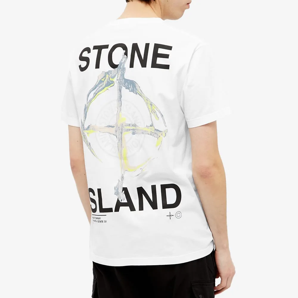 STONE ISLAND Marble Three T-shirt 'White' 74152NS85-V0001 sold by KicksCrew product image thumbnail 4