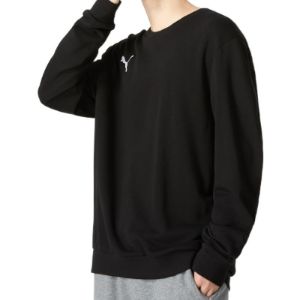 Puma ESS Logo Crew Sweater 'Black' 656933-03 sold by KicksCrew