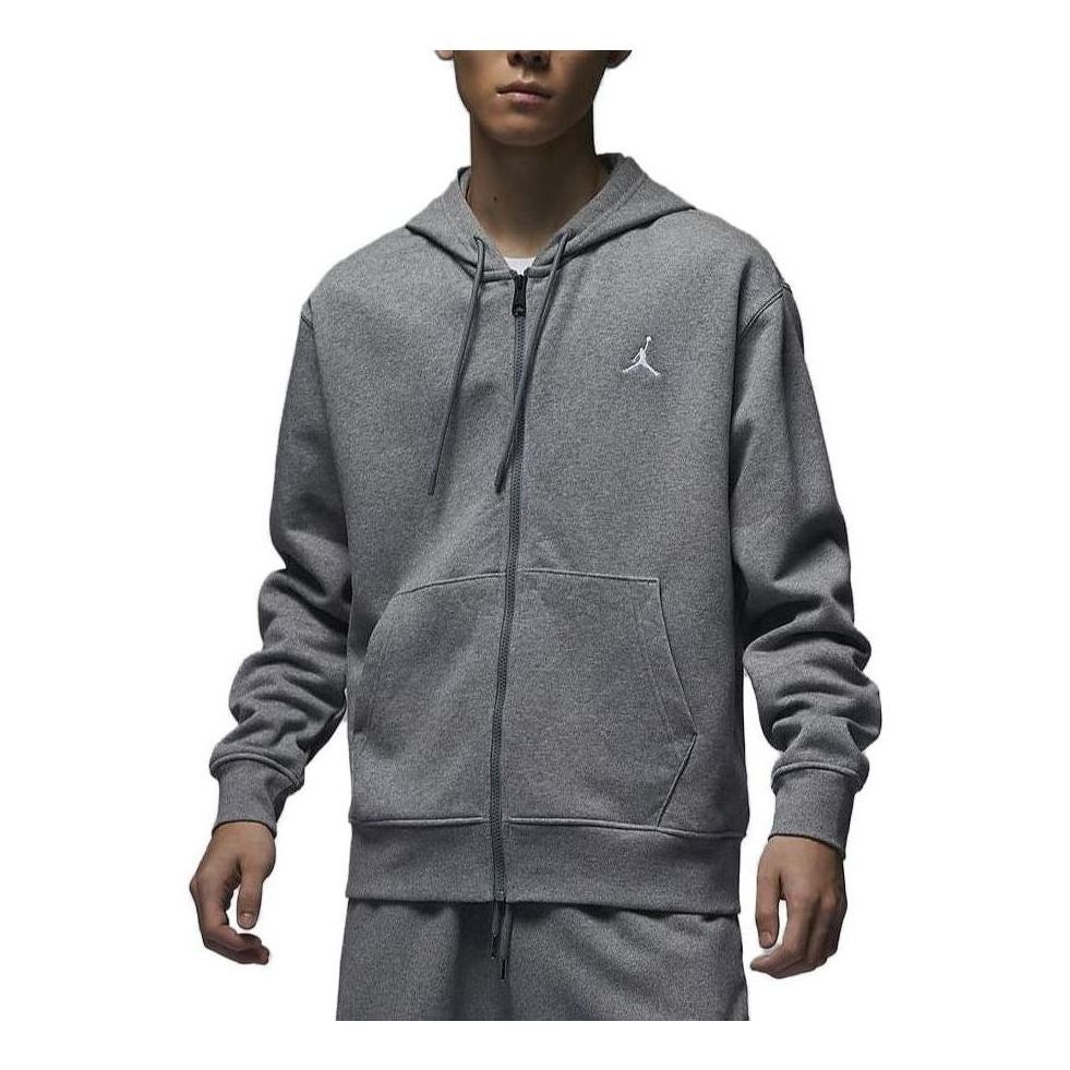 Air Jordan Essential Fleece Full Zip Hoodie 'Grey' FJ7772-091 sold by KicksCrew product image thumbnail 2