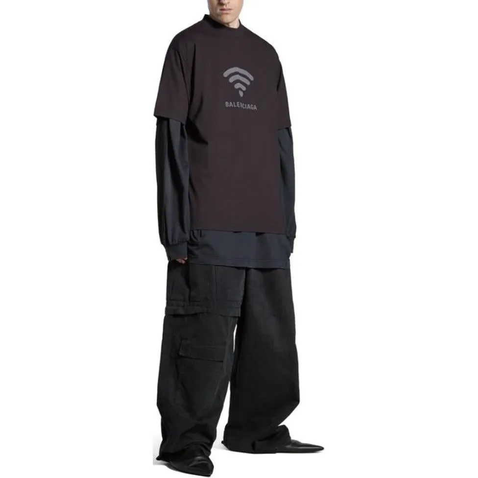 (WMNS) Balenciaga Lo_ve T-shirt 'Black Grey' 764235TQVK21576 sold by KicksCrew product image thumbnail 3