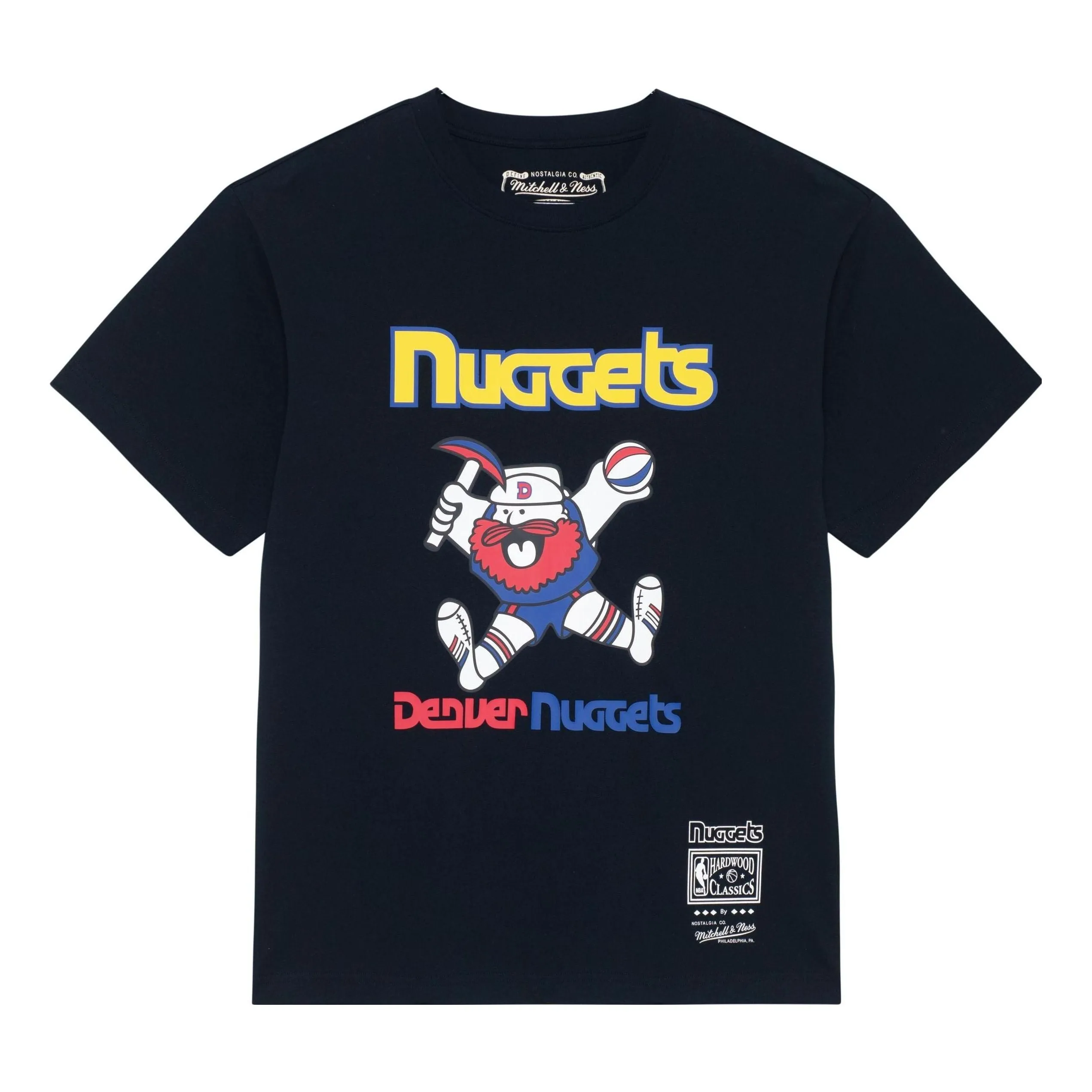 Mitchell & Ness x NBA Denver Nuggets Basic Logo 2 T-shirt 'Black' MNJYSST230162-BLACK sold by KicksCrew