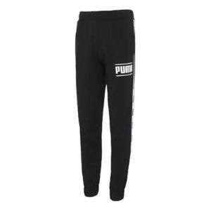 Puma SS21 Logo Sports Pants 'Black' 847589-01 sold by KicksCrew