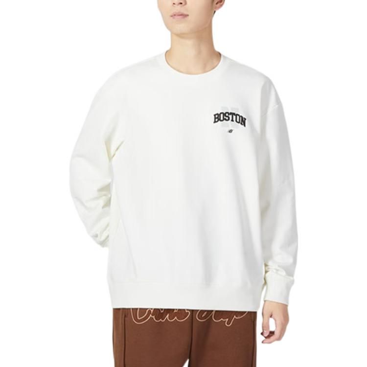 New Balance Logo Sweatshirt 'White' 5CC44343-IV sold by KicksCrew product image thumbnail 3