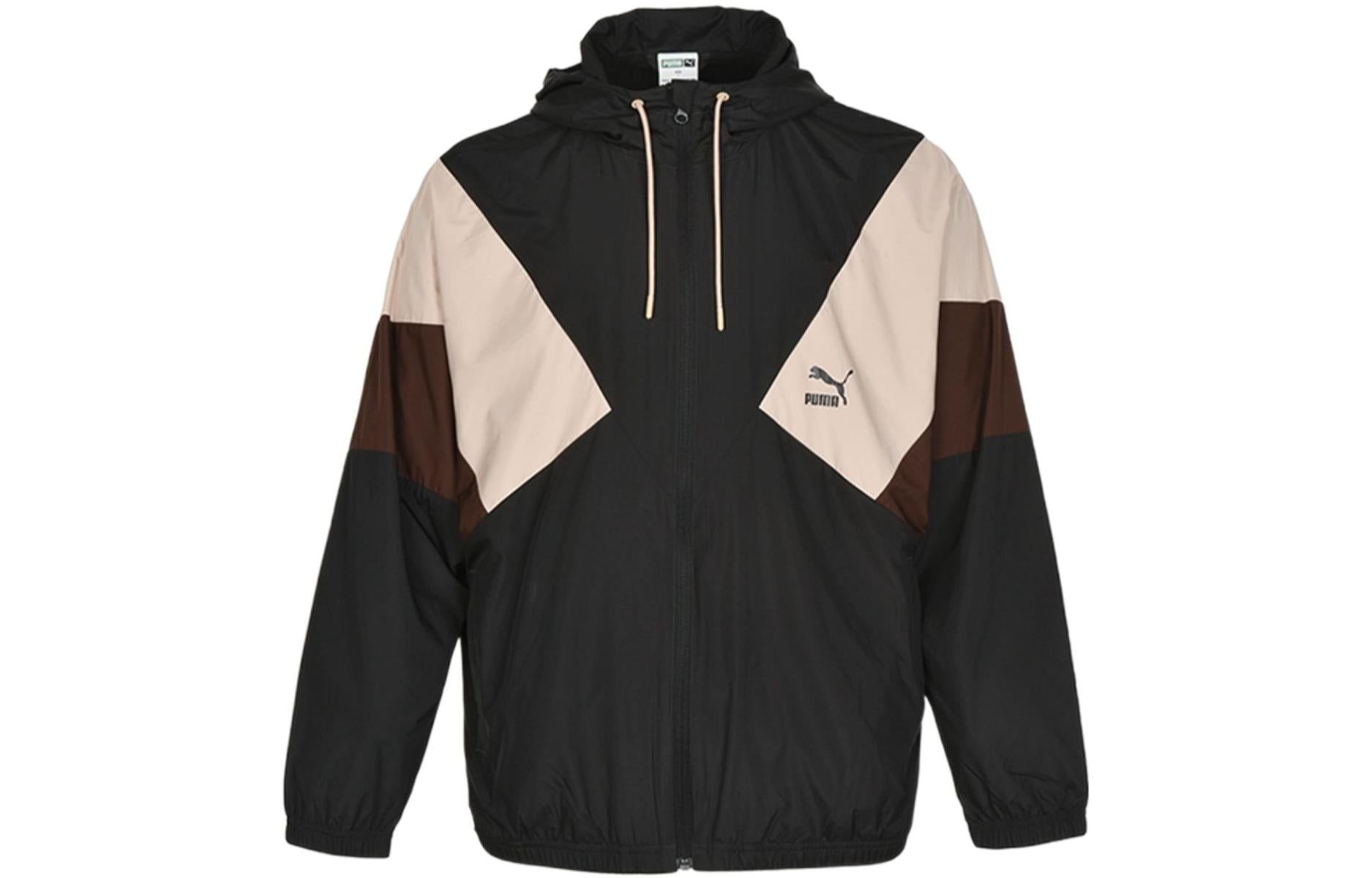 Puma Colorblock Logo Hoodie Jacket 'Black' 538603-01 sold by KicksCrew product image thumbnail 2