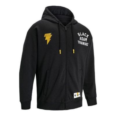Under Armour Project Rock Black Adam Full Zip Rival Fleece Hoodie 'Black Yellow' 1377749-001 sold by KicksCrew