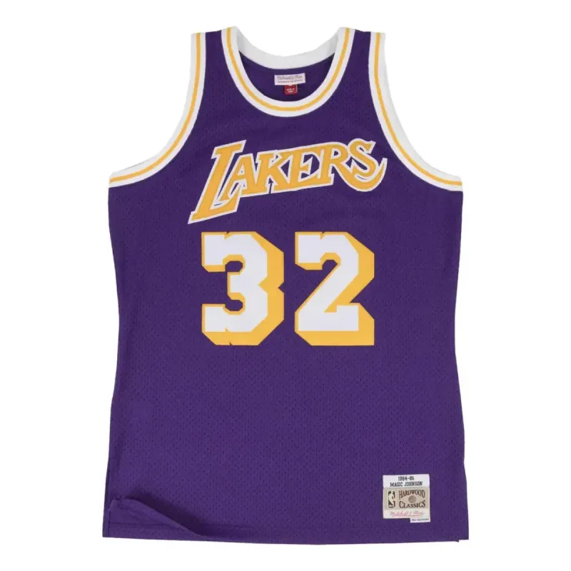 Mitchell & Ness NBA Los Angeles Lakers Road Swingman Jersey 'Magic Johnson 1984-85' 353J-329-FGYEJH sold by KicksCrew