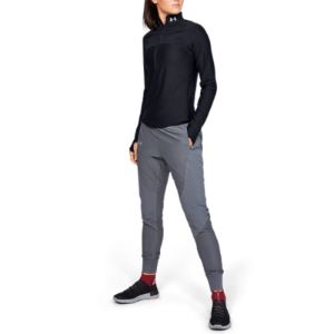 (WMNS) Under Armour Qualifier Hybrid 1/2 Zip Jacket 'Black' 1326512-001 sold by KicksCrew