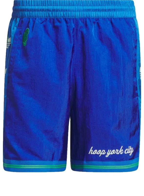 adidas Hoop York City Shorts 'Power Blue' IT9952 sold by KicksCrew