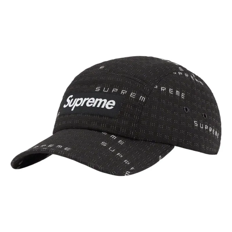 Supreme Stitch Jacquard Camp Cap 'Black White' SUP-SS22-896 sold by KicksCrew
