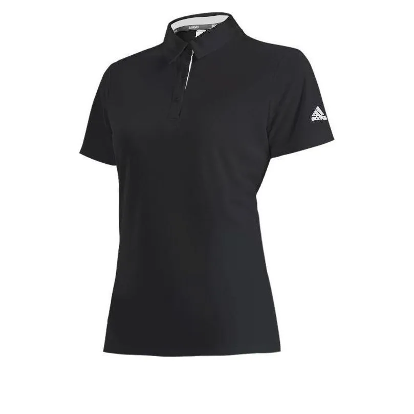 (WMNS) adidas Aeroready Polo Shirt 'Black White' HR6418 sold by KicksCrew