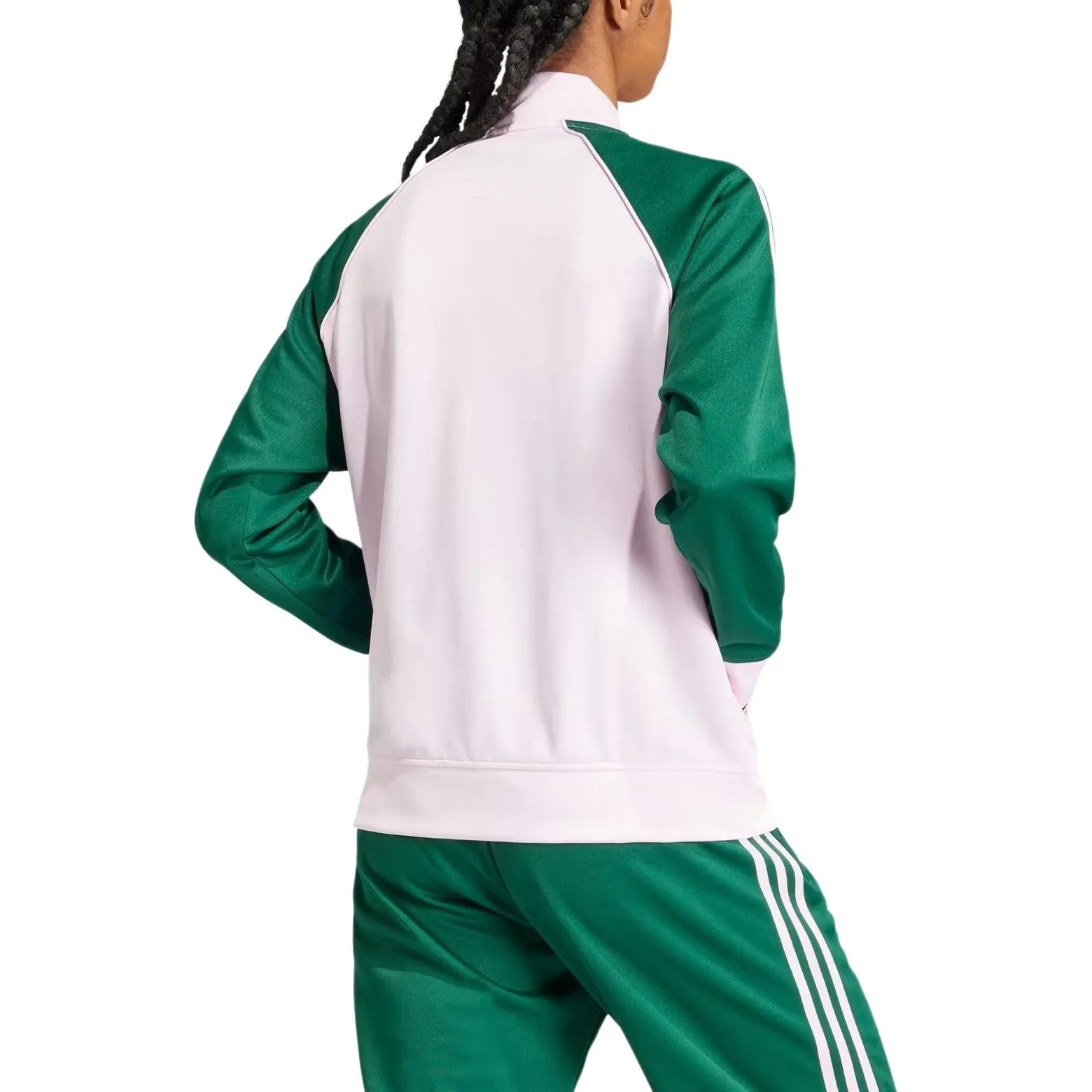 (WMNS) adidas Adicolor Classics SST Loose Track Jacket 'Pink Green' IM9821 sold by KicksCrew product image thumbnail 4