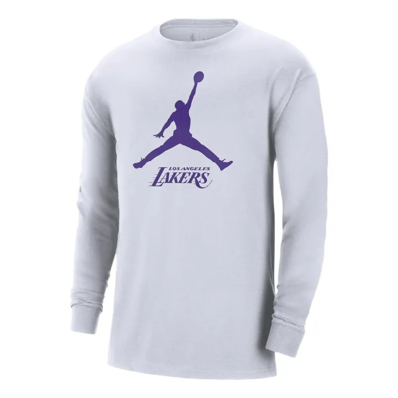 Air Jordan x NBA Los Angeles Lakers Essential Long-Sleeve T-Shirt 'White' FN1268-100 sold by KicksCrew