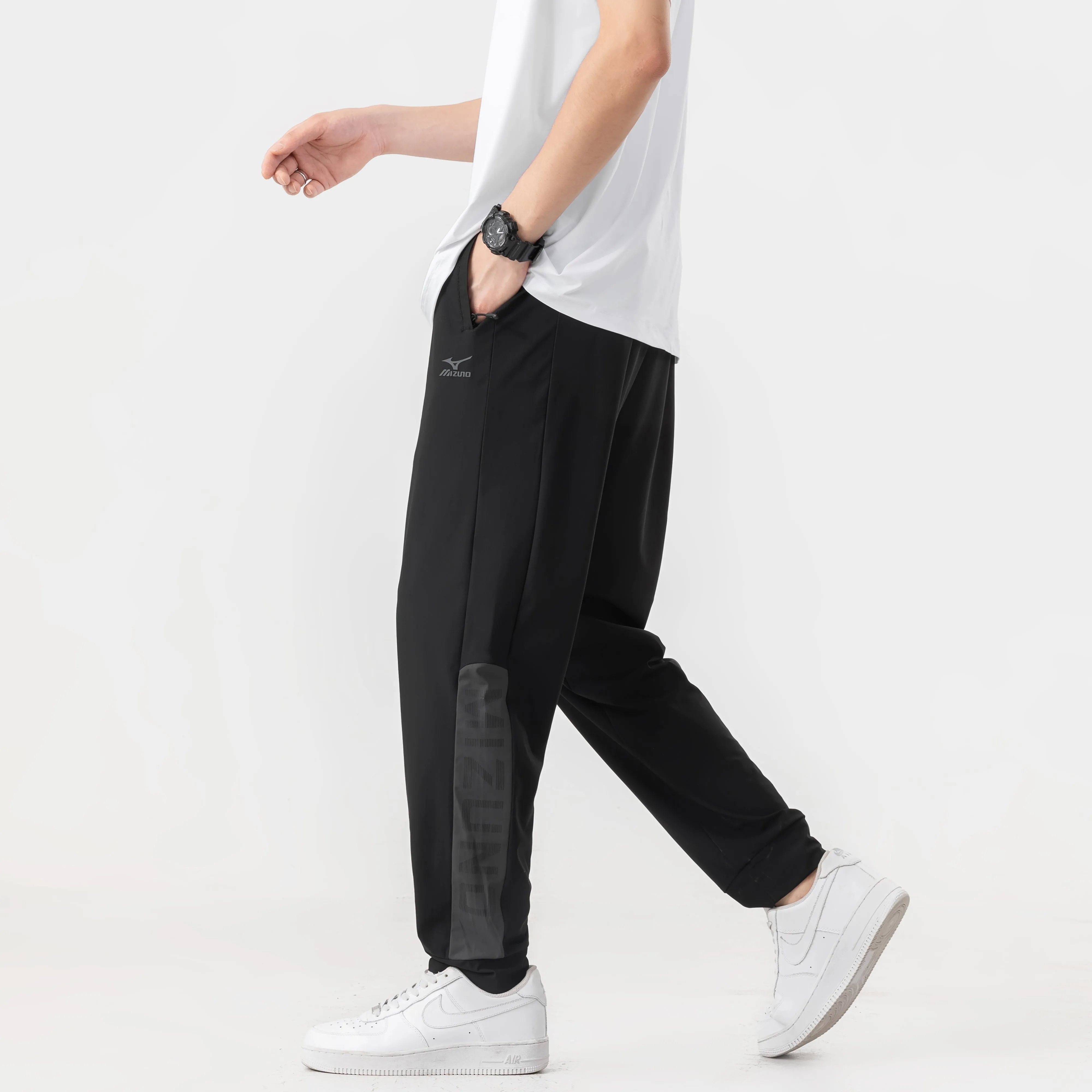 Mizuno Logo Outdoor Casual Pants 'Black' A2CF3112 sold by KicksCrew product image thumbnail 4