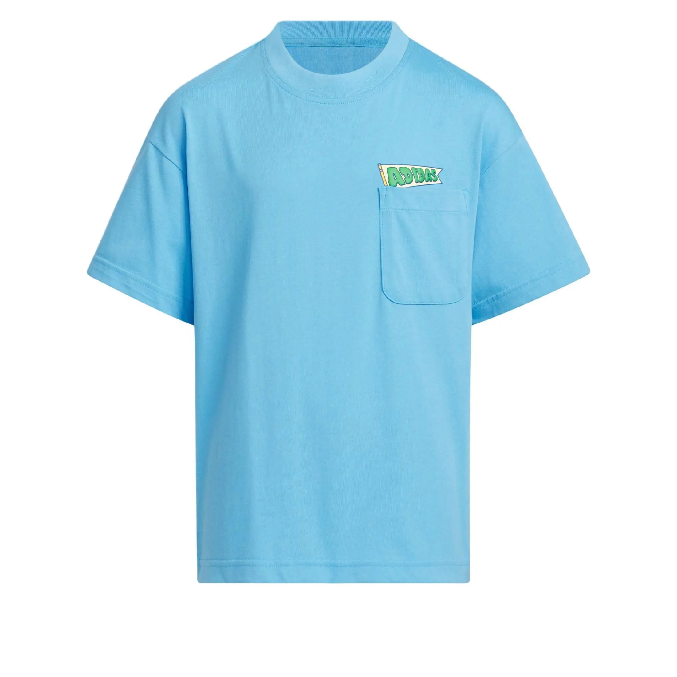 (GS) adidas x Pemslou Ap Cotton T-Shirt 'Blue Green' JF3859 sold by KicksCrew