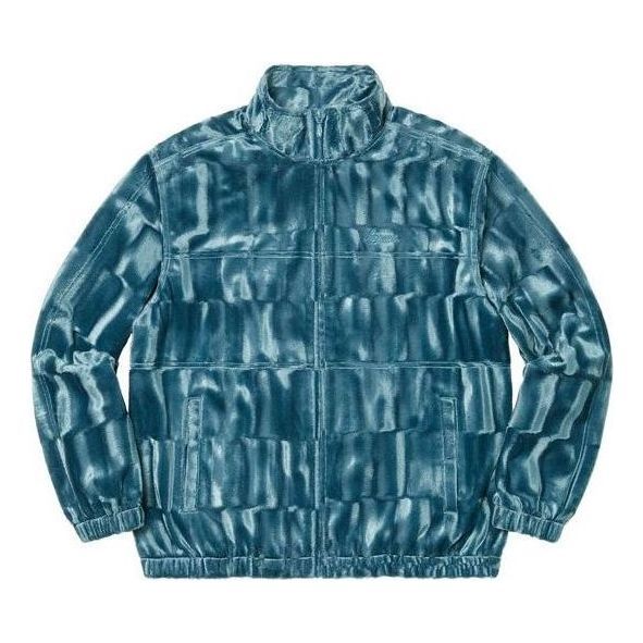 Supreme Velour Track Jacket 'Teal' SUP-FW21-143 sold by KicksCrew