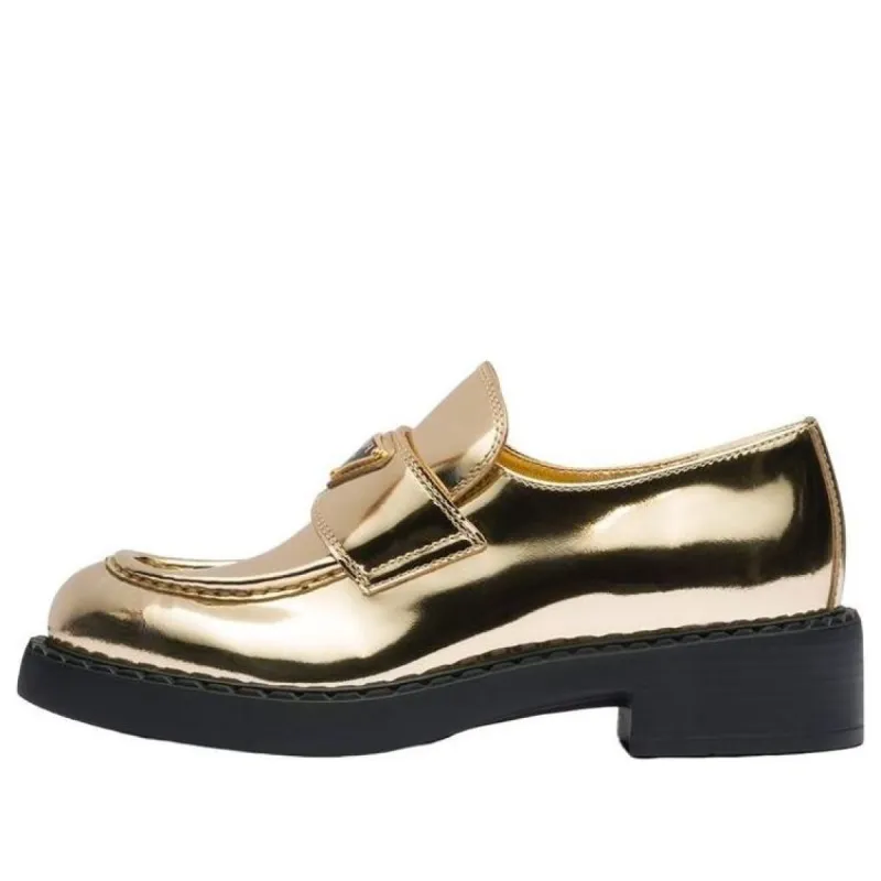 (WMNS) PRADA Metallic Leather Loafers 'Gold' 1D246M_3AU1_F0522_F_B050 sold by KicksCrew