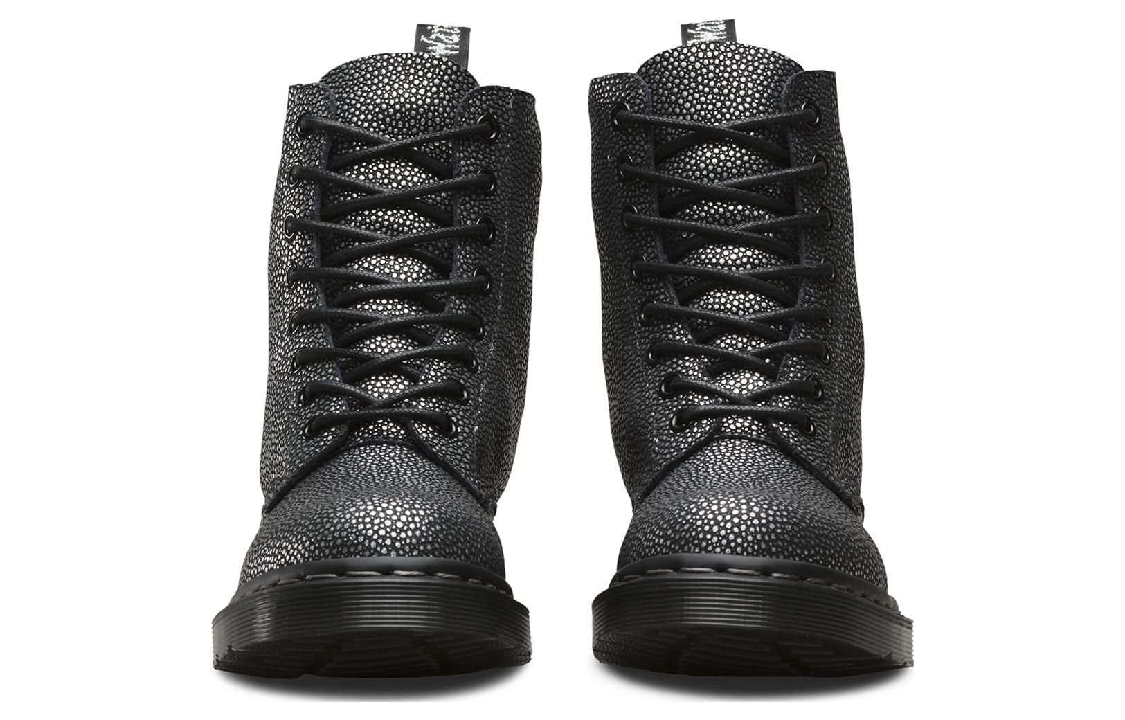 (WMNS) Dr.Martens 1460 Metallic Pebble Pascal 'Black Silver' 23139012 sold by KicksCrew product image thumbnail 3