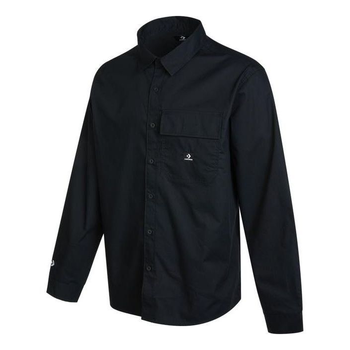 Converse Woven Long Sleeve Button Down Shirt 'Black' 10023803-A01 sold by KicksCrew