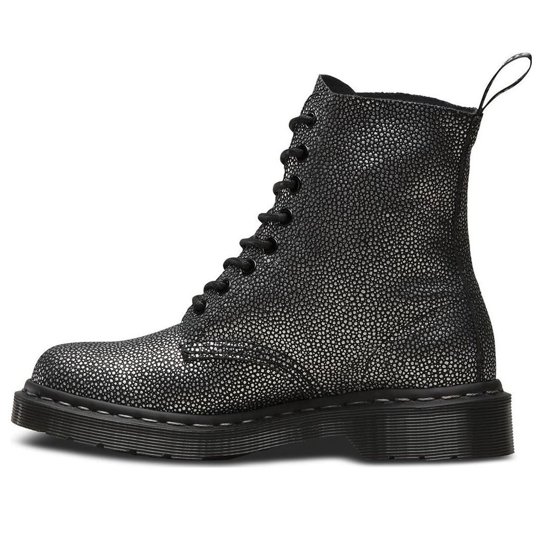(WMNS) Dr.Martens 1460 Metallic Pebble Pascal 'Black Silver' 23139012 sold by KicksCrew