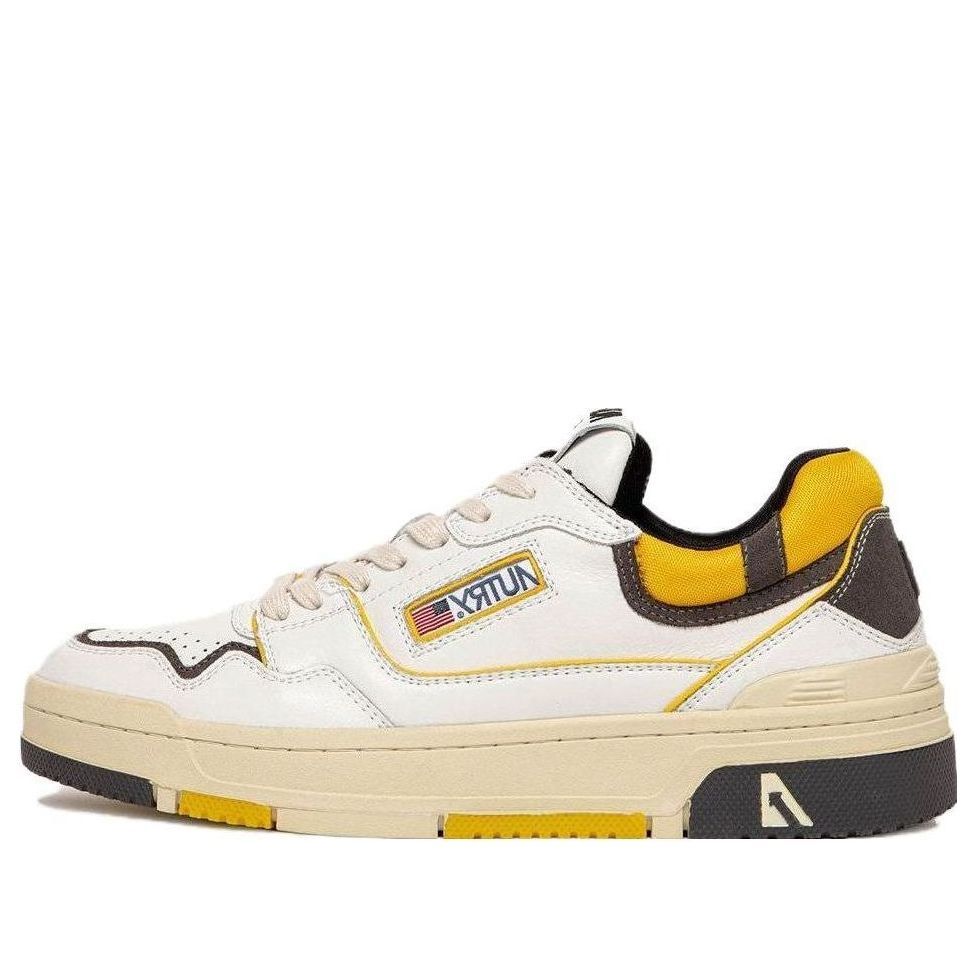 Autry CLC Leather Sneakers 'White Black Yellow' ROLM-MM10 sold by KicksCrew