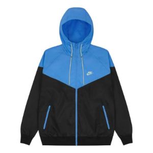 Nike Sportswear Windrunner Hooded Woven Jacket 'Blue Black' DA0002-014 sold by KicksCrew