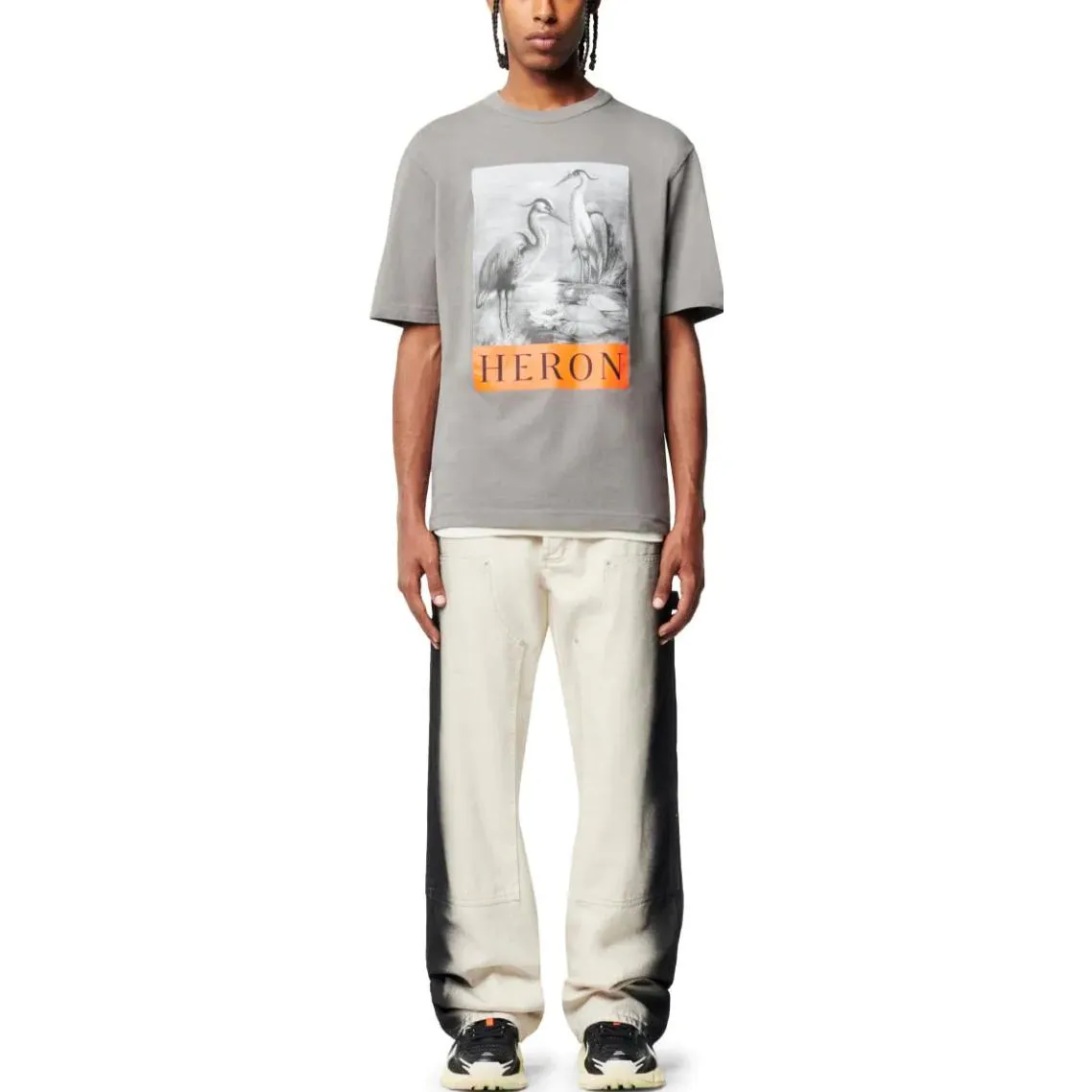 HERON PRESTON Fw22 BW T-shirt 'Grey' HMAA032S23JER0050910 sold by KicksCrew product image thumbnail 3