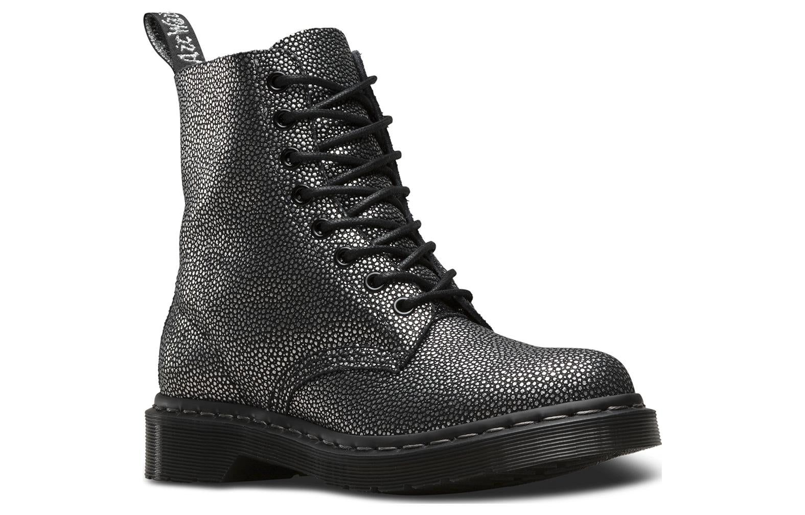 (WMNS) Dr.Martens 1460 Metallic Pebble Pascal 'Black Silver' 23139012 sold by KicksCrew product image thumbnail 2
