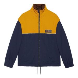 GucciI Technical Jersey Jacket With Detachable Sleeves 'Navy Yellow' 673635-XJDVC-7211 sold by KicksCrew