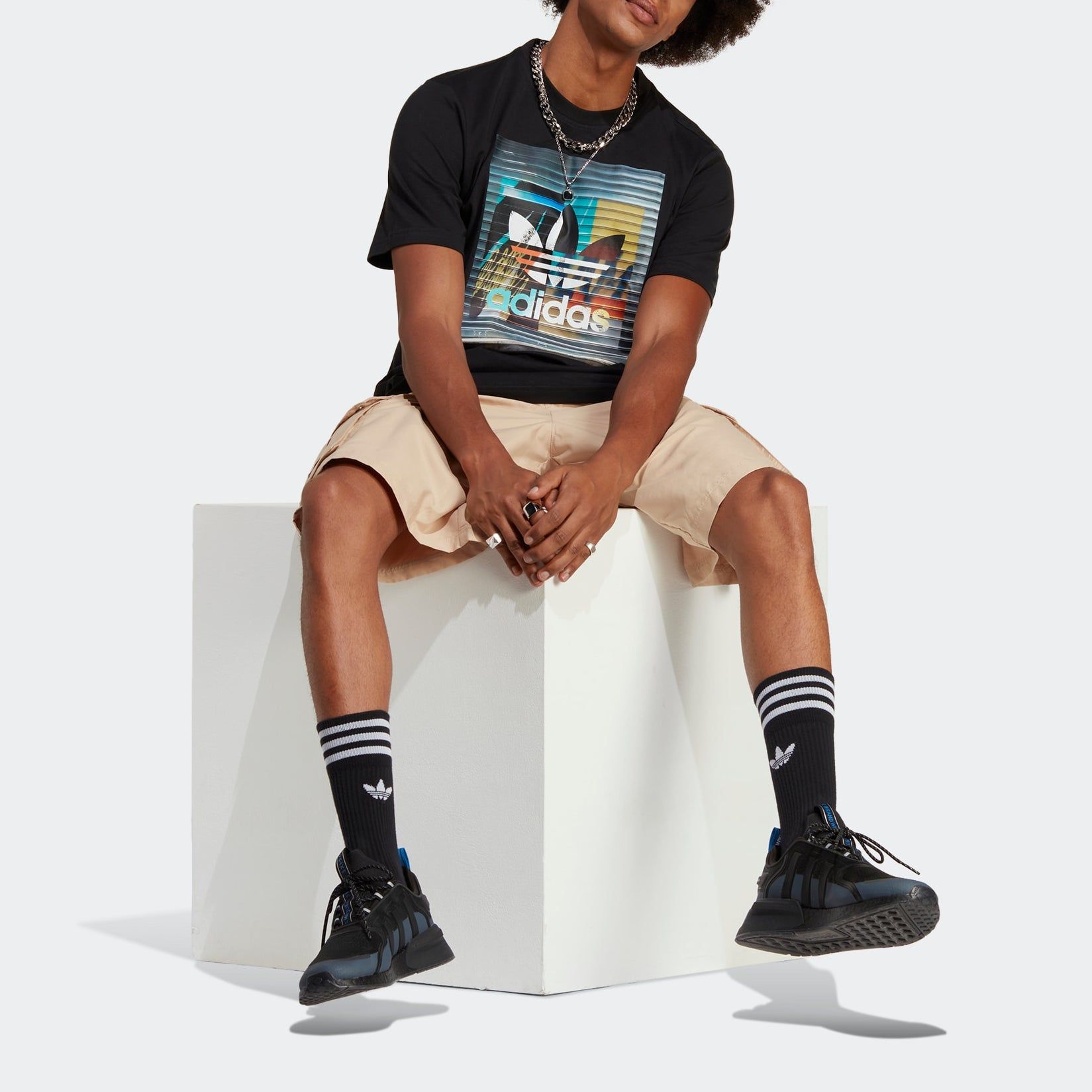 adidas originals Graphics off the Grid T-shirt 'Black' IC5729 sold by KicksCrew product image thumbnail 2