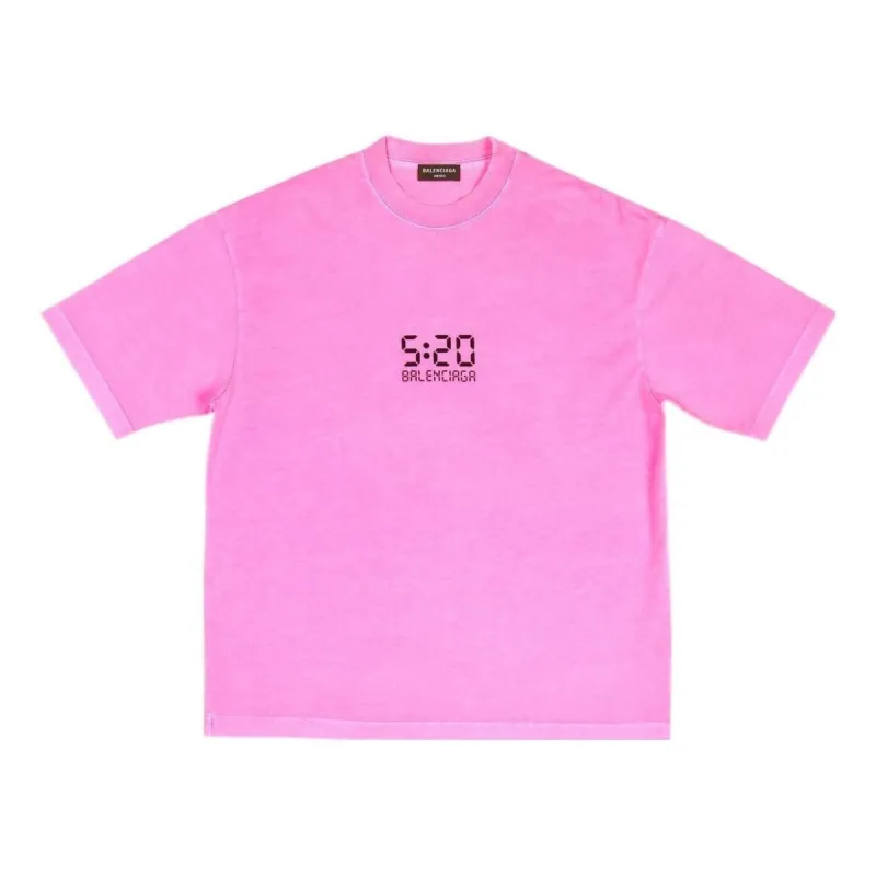 Balenciaga 5:20 Graphic T-shirt 'Pink' 612966TMVL55505 sold by KicksCrew
