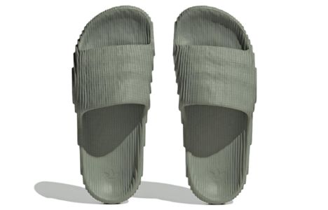 (WMNS) Adidas Adilette 22 Slides 'Silver Green Core Black' IG8264 sold by KicksCrew