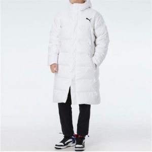 Puma Long Oversized Down Jacket 'White Black' 585403-02 sold by KicksCrew
