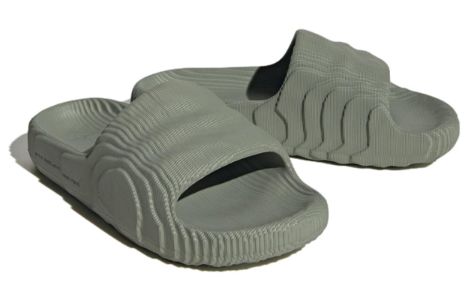 (WMNS) Adidas Adilette 22 Slides 'Silver Green Core Black' IG8264 sold by KicksCrew