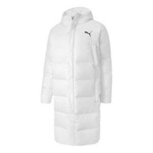 Puma Long Oversized Down Jacket 'White Black' 585403-02 sold by KicksCrew