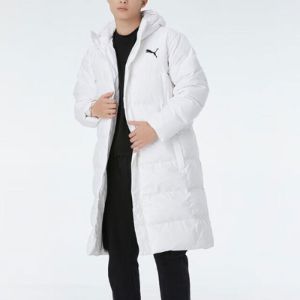 Puma Long Oversized Down Jacket 'White Black' 585403-02 sold by KicksCrew