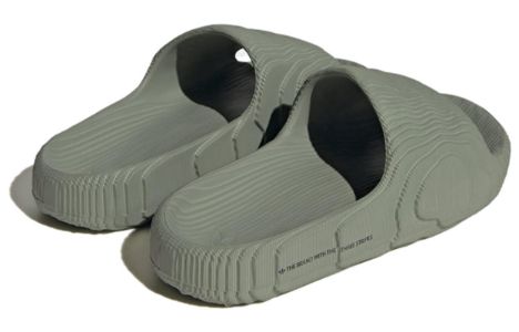 (WMNS) Adidas Adilette 22 Slides 'Silver Green Core Black' IG8264 sold by KicksCrew