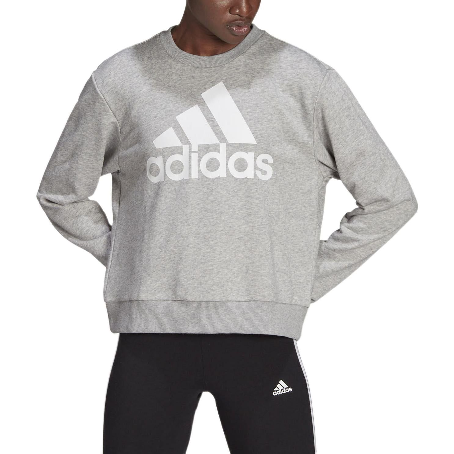 (WMNS) Adidas Essentials Logo Loose Jumper 'Grey' HD1753 sold by KicksCrew product image thumbnail 2