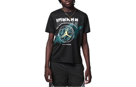 (GS) Air Jordan Sport 85 Graphic T-Shirt 'Black Green' FV2853-010 sold by KicksCrew
