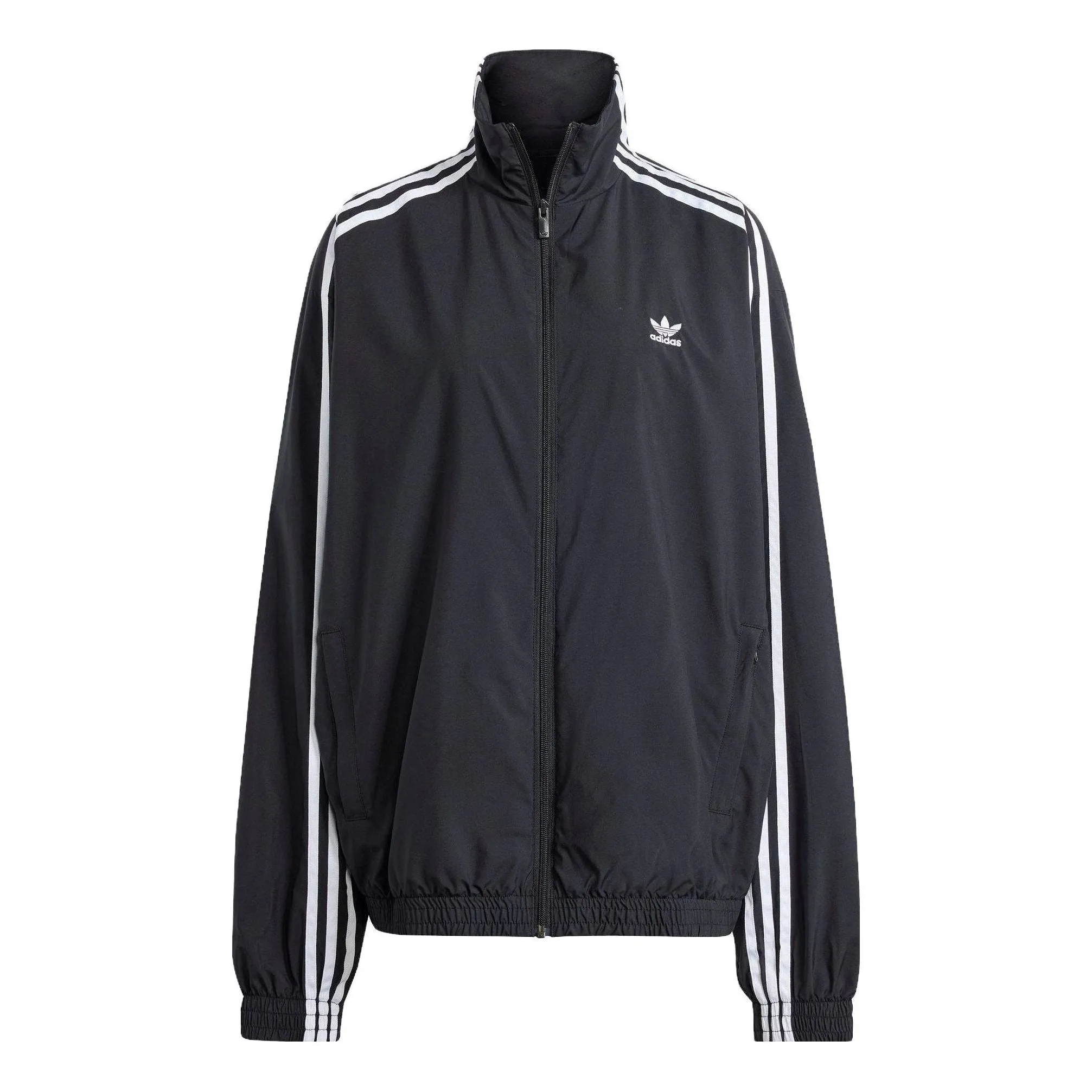 adidas Original Adilenium Oversize Track Top Asia Sizing 'Black Whtie' IV9339 sold by KicksCrew