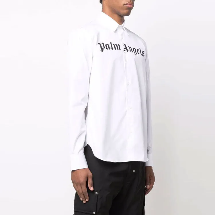 Palm Angels Classic Logo Shirt 'White Black' PMGA099C99FAB0010110 sold by KicksCrew product image thumbnail 3