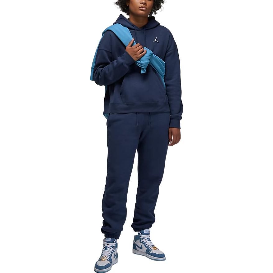 (WMNS) Air Jordan Logo Fleece Hoodie 'Navy' DQ4459-410 sold by KicksCrew product image thumbnail 3