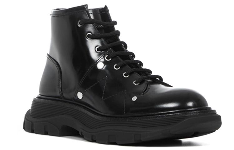 Alexander McQueen Ankle Leather Boot 'Black' 595469WHZ811081 sold by KicksCrew product image thumbnail 4