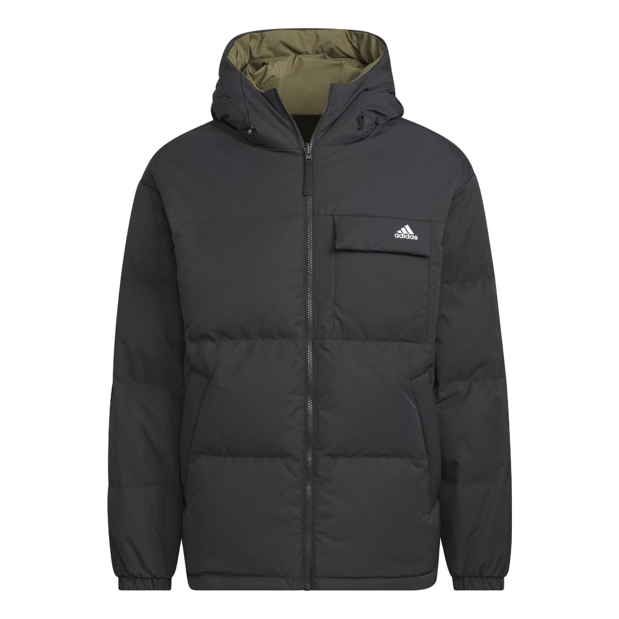adidas Reversible Down Jacket 'Black Green' IV7569 sold by KicksCrew