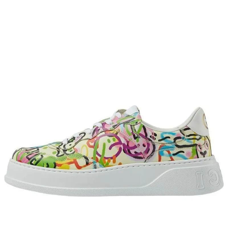 (WMNS) GUCCI Chunky B GG Graffiti Print Sneakers 'White Multi' 727832-AABKS-9250 sold by KicksCrew