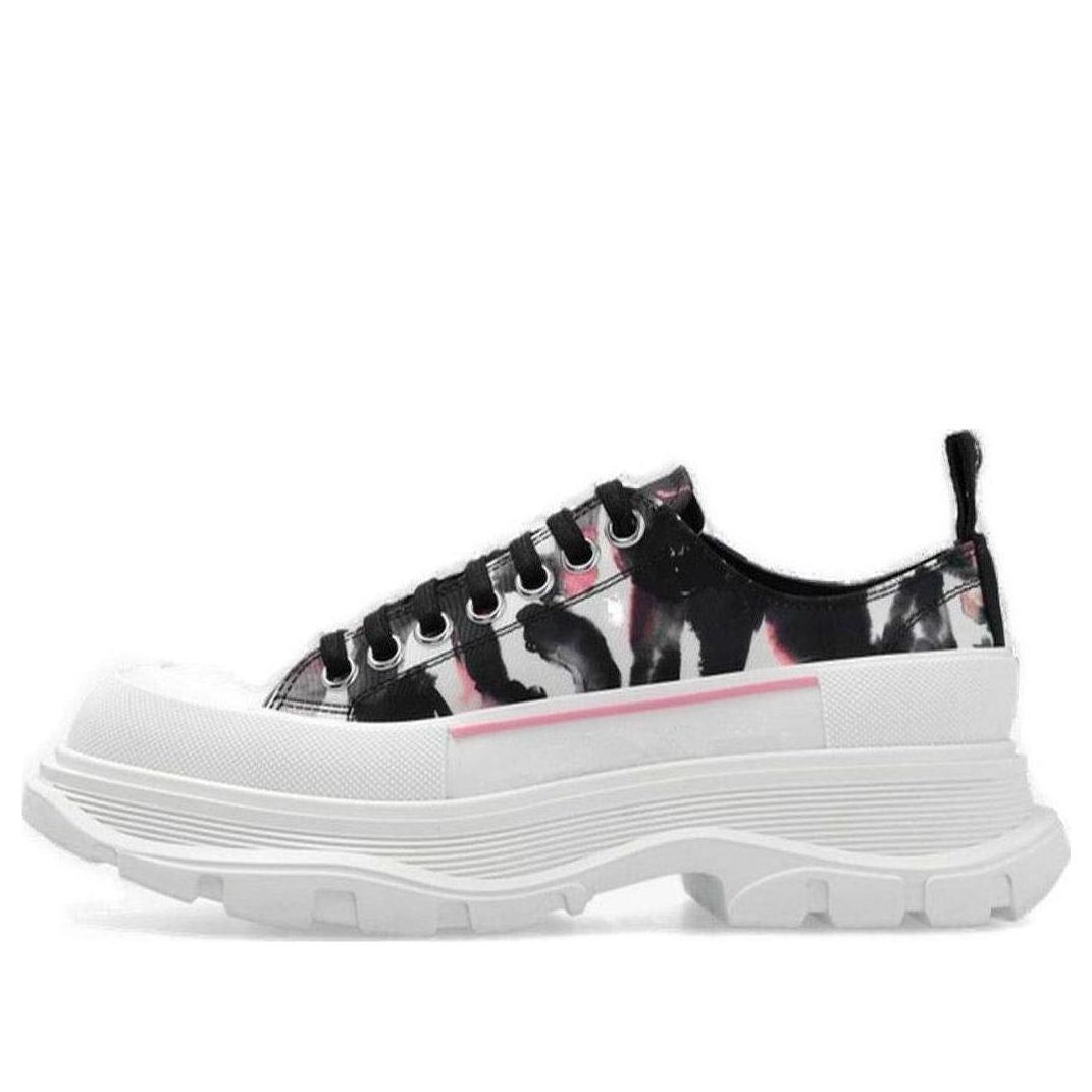 (WMNS) Alexander McQueen Tread Slick Sneakers 'White Black Pink' 733065W4PM18893 sold by KicksCrew