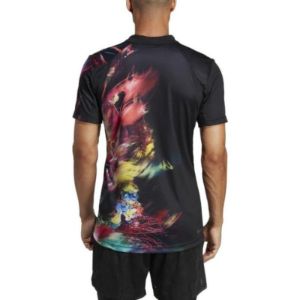 adidas Melbourne Tennis HEAT.RDY FreeLift Polo Shirt 'Black Multicolor' HT7215 sold by KicksCrew