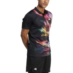 adidas Melbourne Tennis HEAT.RDY FreeLift Polo Shirt 'Black Multicolor' HT7215 sold by KicksCrew