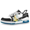 LOUIS VUITTON LV Trainers Black Blue WHite' 1A8Q7L sold by KicksCrew