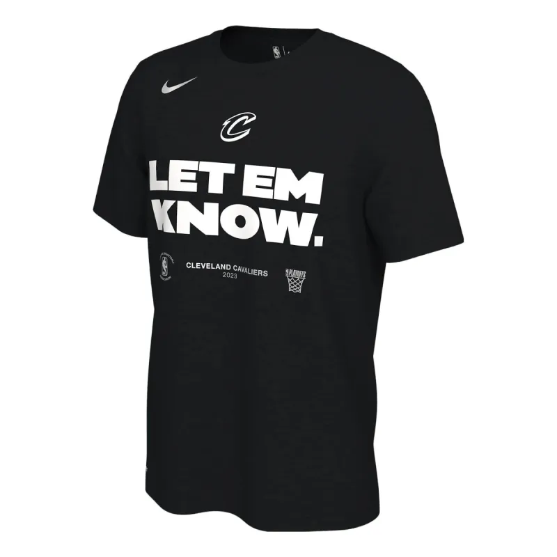 Nike x NBA Cleveland Cavaliers Playoff Mantra 2023 T-Shirt 'Black' FZ5638-010 sold by KicksCrew